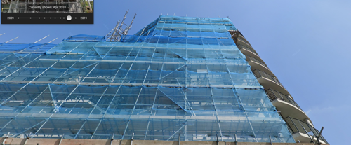 2018 with scaffolding